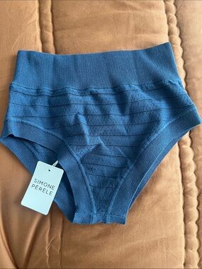 Simone Perele High-Waist Knit Briefs in Blue